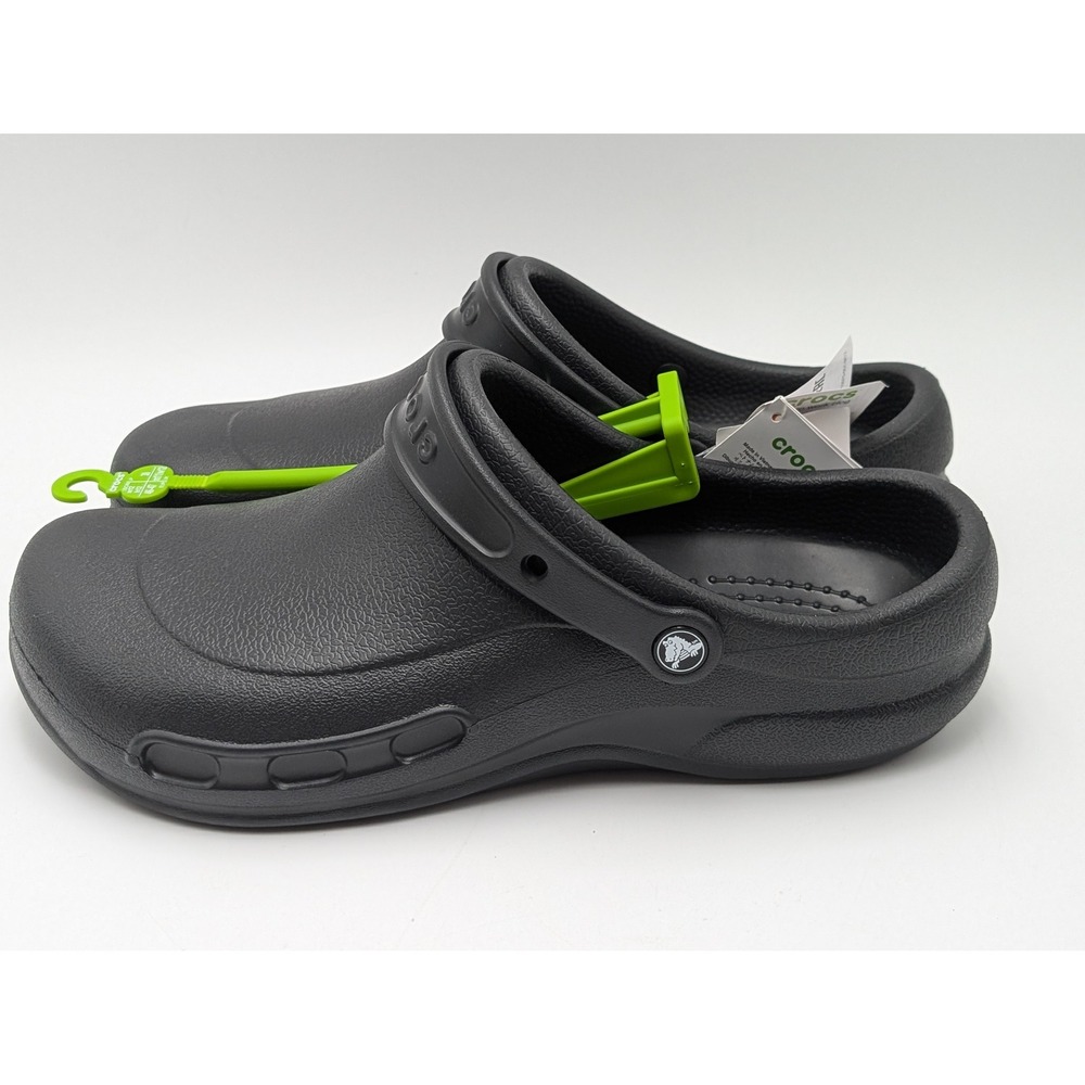 Crocs Clogs Mens 12 Black Bistro Slip Resistant Work Shoes Chef Nursing Comfort